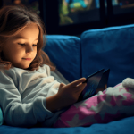Children using digital devices responsibly