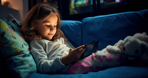 Children using digital devices responsibly