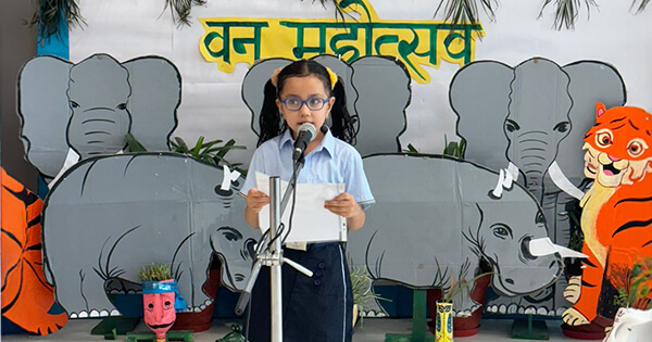 Kid Presenting in Front of Class at a Top School in Gurgaon