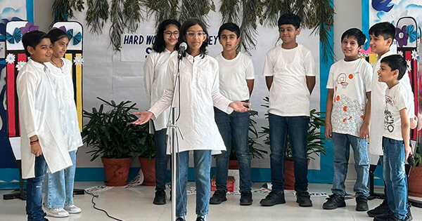 Child Practicing Public Speaking, Encouraged by Top Schools in Gurgaon