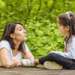 Parent Having a Heartfelt Conversation with Child