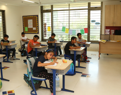 Student following a structured morning routine at a top school in Gurgaon