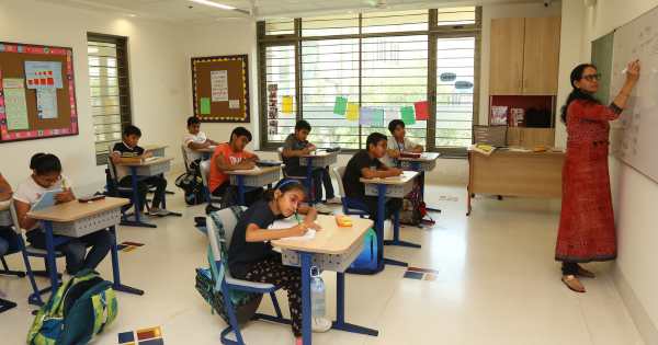 Student following a structured morning routine at a top school in Gurgaon